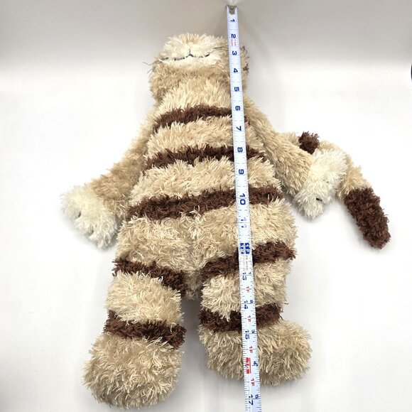 Jellycat Medium Bunglie Kitten Stuffed Plush Tan Brown Stripes Long Tail Retired - Picture 6 of 12